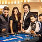72 x 36 x 30.5 Inch Foldable Poker Table with 8 Cup Holders-Blue
