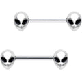 14G 9/16 Gray Alien Barbell Nipple Ring Set