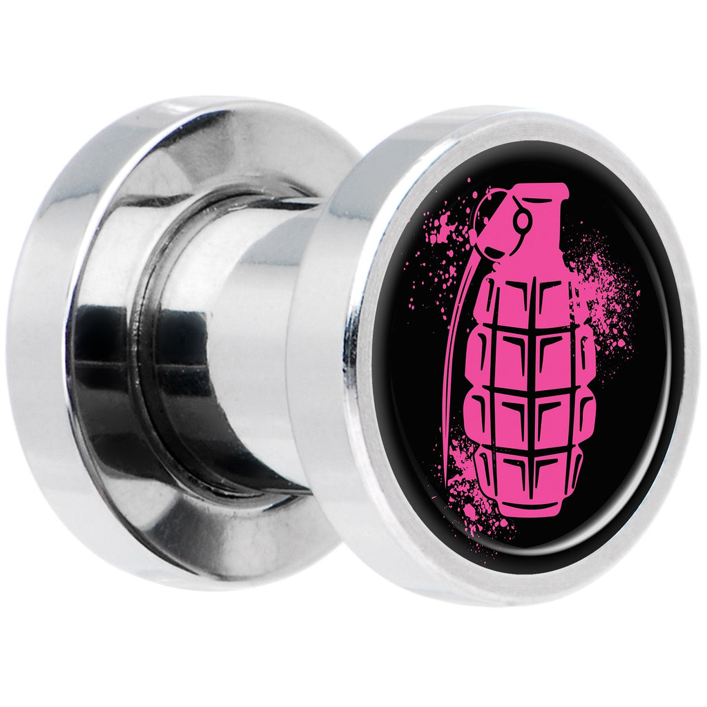 Pink Grenade Steel Screw Fit Plug Set 2G