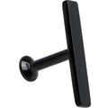 1/4 12mm Black IP Rectangle Internal Thread Daith Cartilage Tragus