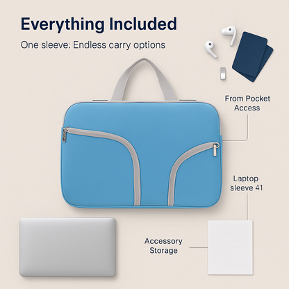 Laptop Sleeve Bag: Slim, Durable Neoprene with Pockets