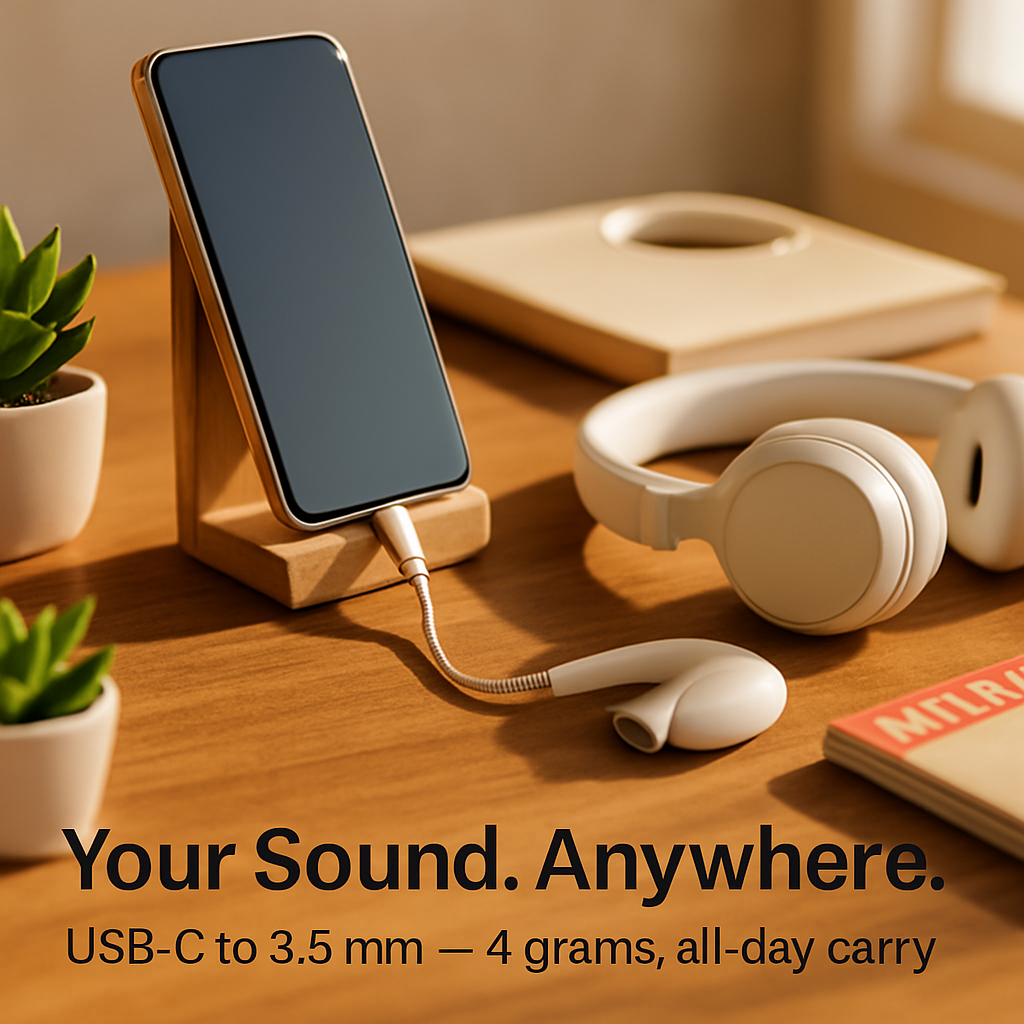 USB-C to 3.5mm Audio Adapter for Headphones