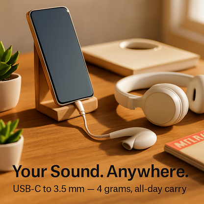 USB-C to 3.5mm Audio Adapter for Headphones