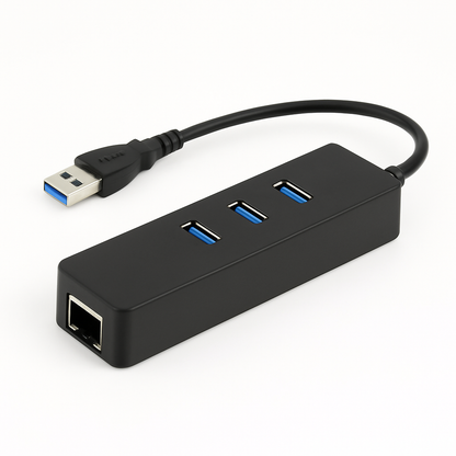 3-Port USB 3.0 Hub for Portable Connectivity