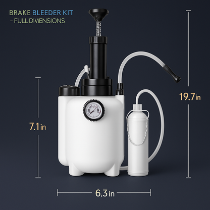 3L Manual Brake Bleeder Kit One Person Brake Bleed Vacuum Pump Automotive Brake Fluid Bleeding Kit with 1L Waste Oil Bottle 4 Master Cylinder Adapters