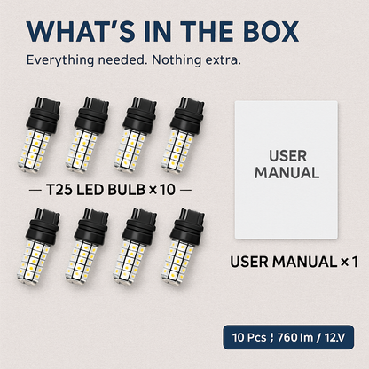Car LED T25 Bulbs for Dome and License Plates