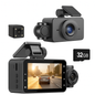 WiFi FHD 1080P 3 Channel Car Dash Cam Front Rear Inside With 32G MMC Card Motion Detection Loop Recording Infrared Night Vision Surveillance Car Camer