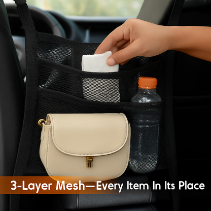 Car Mesh Organizer 3-Layer Backseat Net Storage