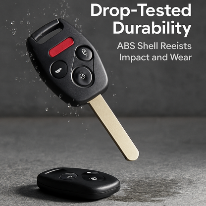 Remote Key Fob Shell with Buttons for Honda Accord