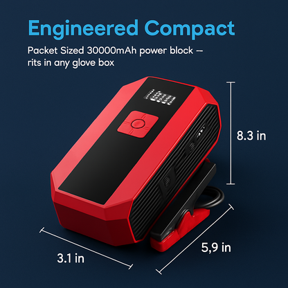 Portable Car Jump Starter with Air Compressor
