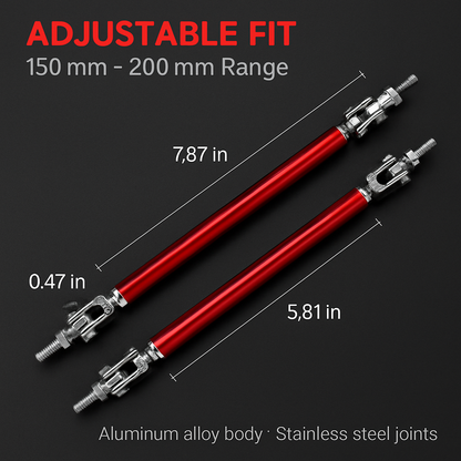 Splitter Rod Front Bumper Lip Support Rods