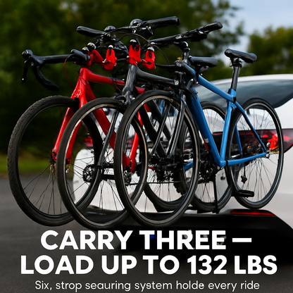 Car Bicycle Stand Rack 3-Bike Carrier Hitch Mount