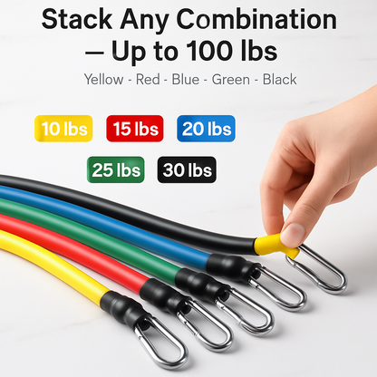 Resistance Bands Set with Door Anchor and Handles