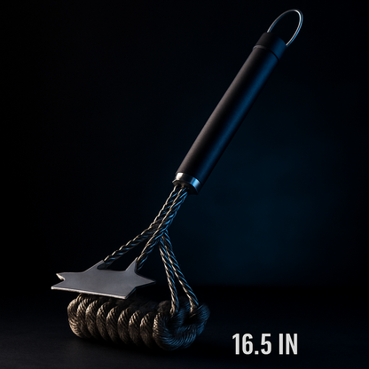 Grill Cleaning Brush with Scraper for Stainless Grates