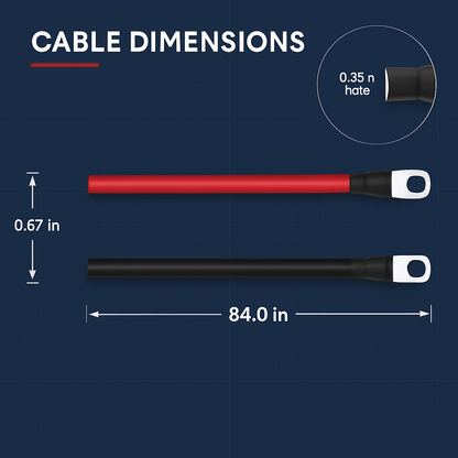 2 AWG Copper Battery Cables for Automotive & RV