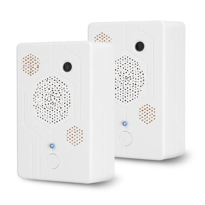 2Pack 2026 Upgraded Rechargeable Ultrasonic Bat Repellent Indoor Outdoor Bird Mouse Dog Deterrent Device with 3 Ultrasonic Speakers for Attic Porch Ho