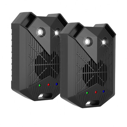 2 Pack Under Hood Ultrasonic Rodent Repeller Rodent Control Deterrent Chaser Blocker for Vehicle Indoor with Strobe Light 3 Power Supplies