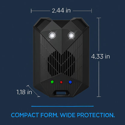 2 Pack Under Hood Ultrasonic Rodent Repeller Rodent Control Deterrent Chaser Blocker for Vehicle Indoor with Strobe Light 3 Power Supplies