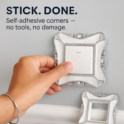 Decorative Switch Cover - 2 Pack White Wall Plate Protector