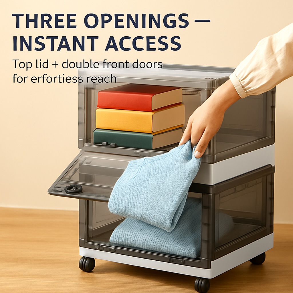 Foldable Storage Bins for Clothes, Toys and Books