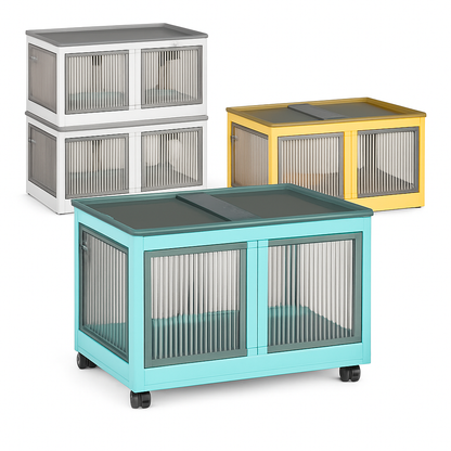Foldable Storage Bins with Lid, 3-Piece Set