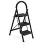 3-Step Foldable Ladder with Wide Pedals and Locking Safety