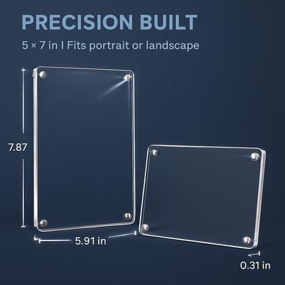 Acrylic Picture Frames, 4-Pack, Free Standing