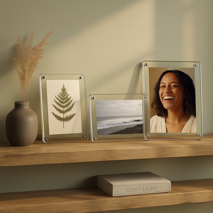 Acrylic Picture Frames, 4-Pack, Free Standing