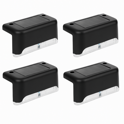 Solar Powered LED Step Lights for Outdoor Stairs