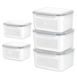 Fruit & Vegetable Storage Containers with Drain Basket