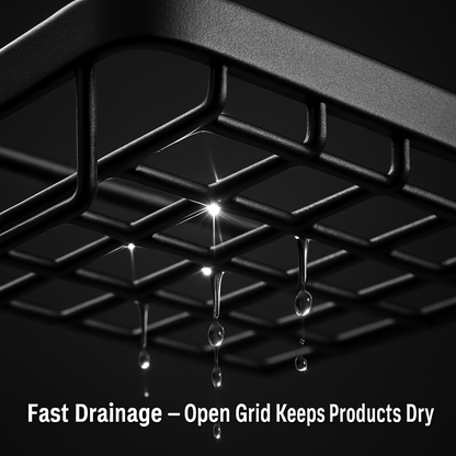 5 Pack Shower Caddy Shelves with 18 Inbuilt Hooks Rustproof Wall-Mounted Storage Shelves for Bathroom Dorm Kitchen Adhesive Bathroom Organizer for Sha