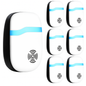 6 Packs Ultrasonic Pest Repellers Electric Plug-In Indoor Pest Control Mouse Repellent Chaser Deterrent Rodent Chaser for Home Kitchen Office Warehous
