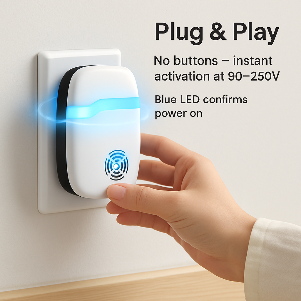 6 Packs Ultrasonic Pest Repellers Electric Plug-In Indoor Pest Control Mouse Repellent Chaser Deterrent Rodent Chaser for Home Kitchen Office Warehous
