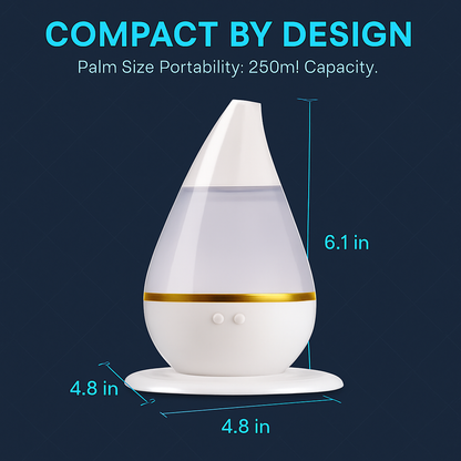 250ml Cool Mist Humidifier Ultrasonic Aroma Essential Oil Diffuser w/7 Color Changeable LED Lights  for Office Home Room Vehicle Study Yoga Spa