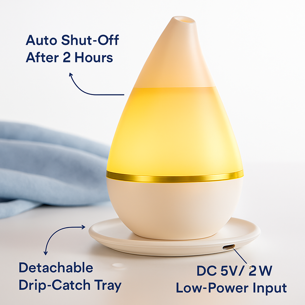 250ml Cool Mist Humidifier Ultrasonic Aroma Essential Oil Diffuser w/7 Color Changeable LED Lights  for Office Home Room Vehicle Study Yoga Spa