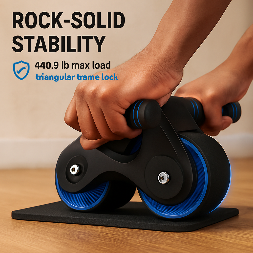 Abdominal Wheel with Kneel Pad and Phone Holder for Home Gym
