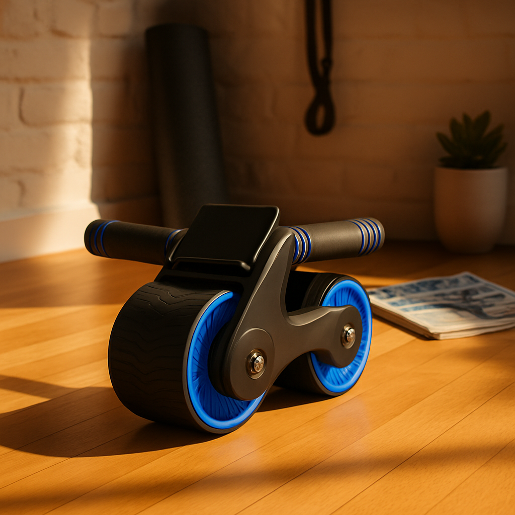 Abdominal Wheel with Kneel Pad and Phone Holder for Home Gym