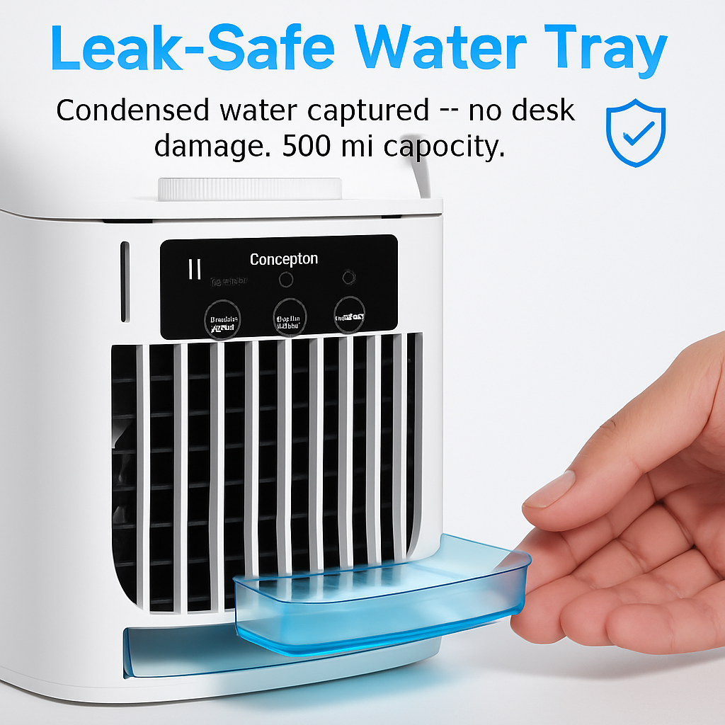 Portable Misting Air Cooler with Humidifier and Night Light