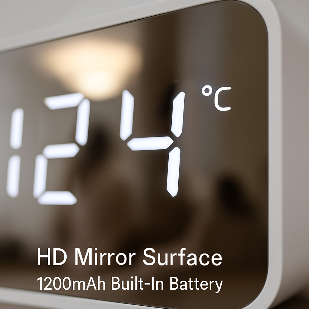 Mirror Digital Alarm Clock with Wireless Speaker FM Radio