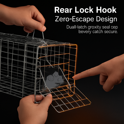 Foldable Rat Trap Cage for Humane Live Rodent Catch