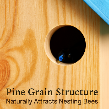 Wood Carpenter Bee Trap for Outdoor Pine Wood - Hanging