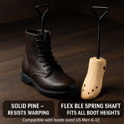 Boot Stretcher Adjustable Width Wooden Widener for Boots