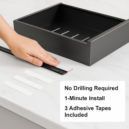 Pull-Out Cabinet Organizer with Slide-Out Drawer