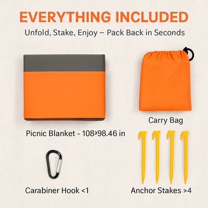 Foldable Picnic Blanket: Sand-Proof & Water-Resistant