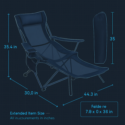 Foldable Camping Chair with Cup Holder & Side Pocket