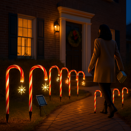 Candy Cane Christmas Lights with 12 Candies