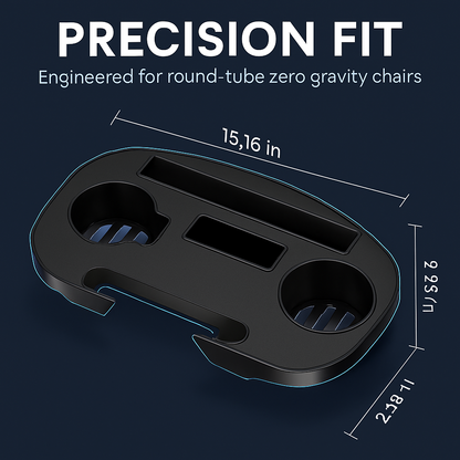 Zero Gravity Cup Holder Clip-On Tray for Chairs