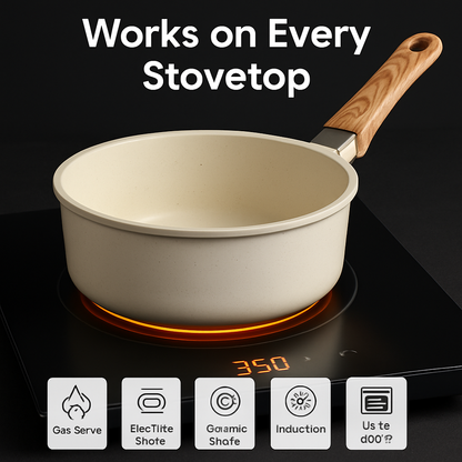Nonstick Cookware Set with Detachable Handles
