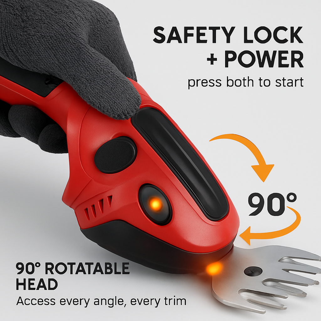 Cordless Grass Shears & Hedge Trimmer 2-in-1