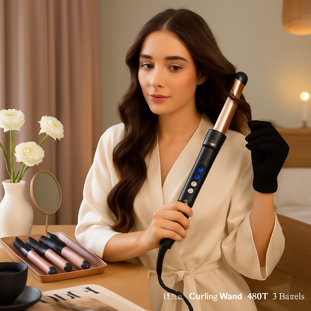 5-in-1 Curling Wand with 4 Barrels & Brush